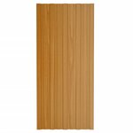 vidaXL Panneaux de toiture 36 Pièces acier galvanisé naturel 100x45 cm