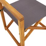 vidaXL Chaises de réalisateur pliables lot de 2 gris foncé tissu