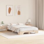 vidaXL Cadre de lit Pin massif 140 x 190 cm Bois massif en pin