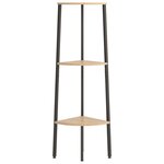 vidaXL Étagère d'angle 3 niveaux Marron clair et noir 45 5x31 5x120 cm
