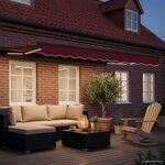 vidaXL Auvent rétractable électrique Rouge et Anthracite 3 5 x 2 5 m