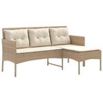 vidaXL Ensemble de canapé de jardin avec coussin 2 Pièces polyrotin
