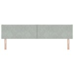 vidaXL Tête de lit LED Gris Clair Set de 2 Gris clair Tissu  Bois 200 cm