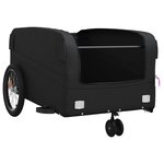 vidaXL Remorque de vélo noir 45 kg fer