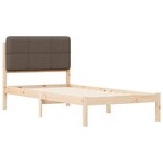 vidaXL Cadre de lit avec tête de lit rembourrée Taupe 75 x 190 cm