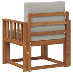 vidaXL Canapé d’extérieur Bois d'acacia massif et polyester