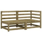 vidaXL Canapé de jardin 2 places bois de pin imprégné