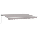 vidaXL Auvent Rétractable Gris clair et Blanc