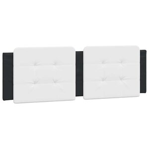 vidaXL Coussin de tête de lit Zadar blanc et noir 160 cm similicuir