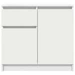 vidaXL Buffet avec tiroir blanc 71x35x65 cm bois d'ingénierie
