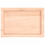 vidaXL Dessus de table 60x40x(2-4) cm bois de chêne massif non traité