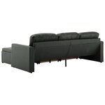 vidaXL Canapé-lit modulaire 3 places Gris Similicuir