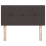 vidaXL Tête de lit avec tête de lit Marron foncé 90 cm tissu