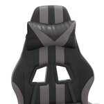 vidaXL Chaise de jeu Noir et gris Similicuir