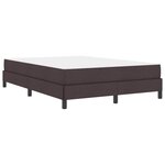 vidaXL Lit à ressorts avec matelas Marron foncé 140 x 200 cm tissu
