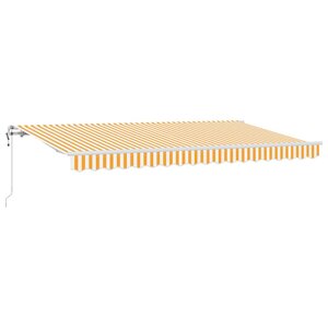 vidaXL Auvent Rétractable Jaune 400 x 200 cm tissu
