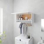 vidaXL Garde-robe blanc brillant 70x32 5x35 cm bois d'ingénierie