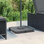 vidaXL Ensemble de base de parasol pour parasols à pied croisé 4Pièces PP