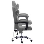 vidaXL Chaise de bureau de massage Anthracite Similicuir