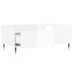 vidaXL Table basse Blanc brillant 90x50x36 5 cm Bois d'ingénierie