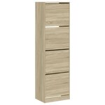 vidaXL Armoire à chaussures 4 tiroirs rabattables chêne 60x42x204 cm