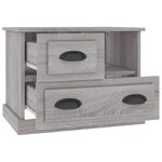 vidaXL Table de chevet sonoma gris 60x39x45 cm