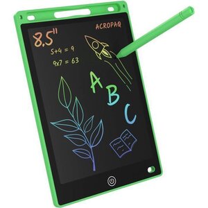 ACROPAQ Tablette Dessin enfant- Ardoise Magique 8 5 pouces- Ecran couleur LCD- Tablette LCD-(Pile CR2025 incluse) Vert