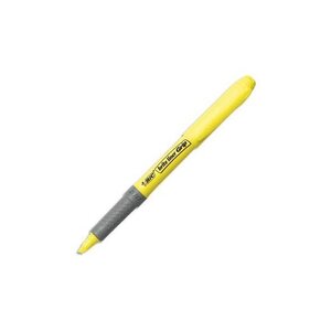 Surligneur HIGHLIGHTER GRIP Pointe Biseau Moyenne Jaune BIC