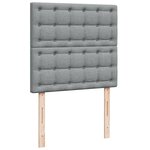 vidaXL Sommier à lattes de lit avec matelas Gris clair 100x200cm Tissu