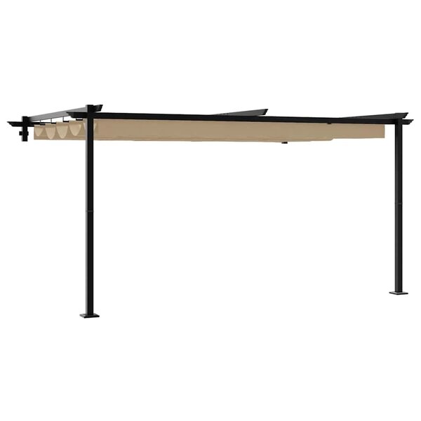 vidaXL Gazebo mural Taupe Acier