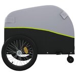 vidaXL Remorque de vélo noir et vert 45 kg fer