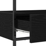 Table Console vidaXL Noir Chêne 75x40x75 cm Bois manufacturé et Acier