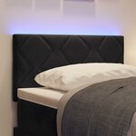 vidaXL Tête de Lit LED avec des lumières à LED Noir 80 cm Velours