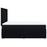 vidaXL Sommier à lattes de lit avec matelas Noir 140x190 cm Tissu