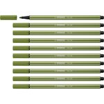 Stylo feutre Pen 68  vert mousse x 10 STABILO