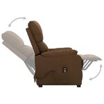 vidaXL Fauteuil Marron Tissu