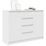 vidaXL Buffet avec tiroirs blanc 100 5x35x76 cm bois d'ingénierie