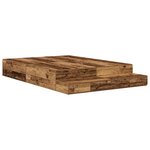 vidaXL Cadre de lit avec rangement vieux bois 160x200 cm