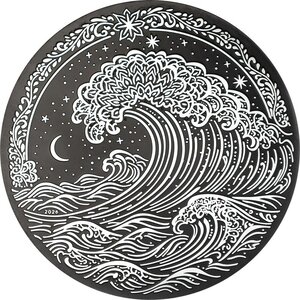 Pièce de monnaie en Argent 5 Dollars g 31.1 (1 oz) Millésime 2026 WAVE