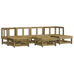 vidaXL Salon de jardin 7 Pièces avec coussins bois de pin imprégné
