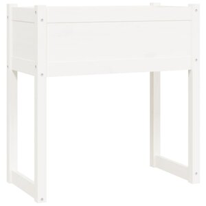 vidaXL Jardinière Blanc 78x40x81 cm Bois massif de pin