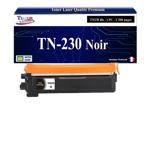 T3AZUR - Toner compatible avec Brother HL-3040  HL-3040CN  HL-3070  HL-3070CW  TN-230 Noir - 2 200 pages - T3AZUR