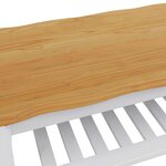 VidaXL Table basse EKAI Blanc 100 x 60 x 45 5 cm Bois de pin massif