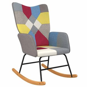 vidaXL Chaise à bascule Patchwork Tissu