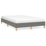 vidaXL Cadre de lit gris foncé 120x190 cm tissu