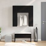 vidaXL Meuble de couloir avec étagère Chêne noir 97 5 x 37 x 99 cm