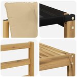 vidaXL Ensemble de canapés d'extérieur 5 pc Blanc et Beige