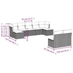 vidaXL Salon de jardin 9 Pièces avec coussins noir résine tressée