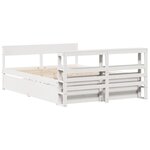 vidaXL Cadre de lit sans matelas blanc 140x200 cm bois de pin massif