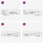 vidaXL Ensemble de canapés d'extérieur 10 pc Naturel et Crème
